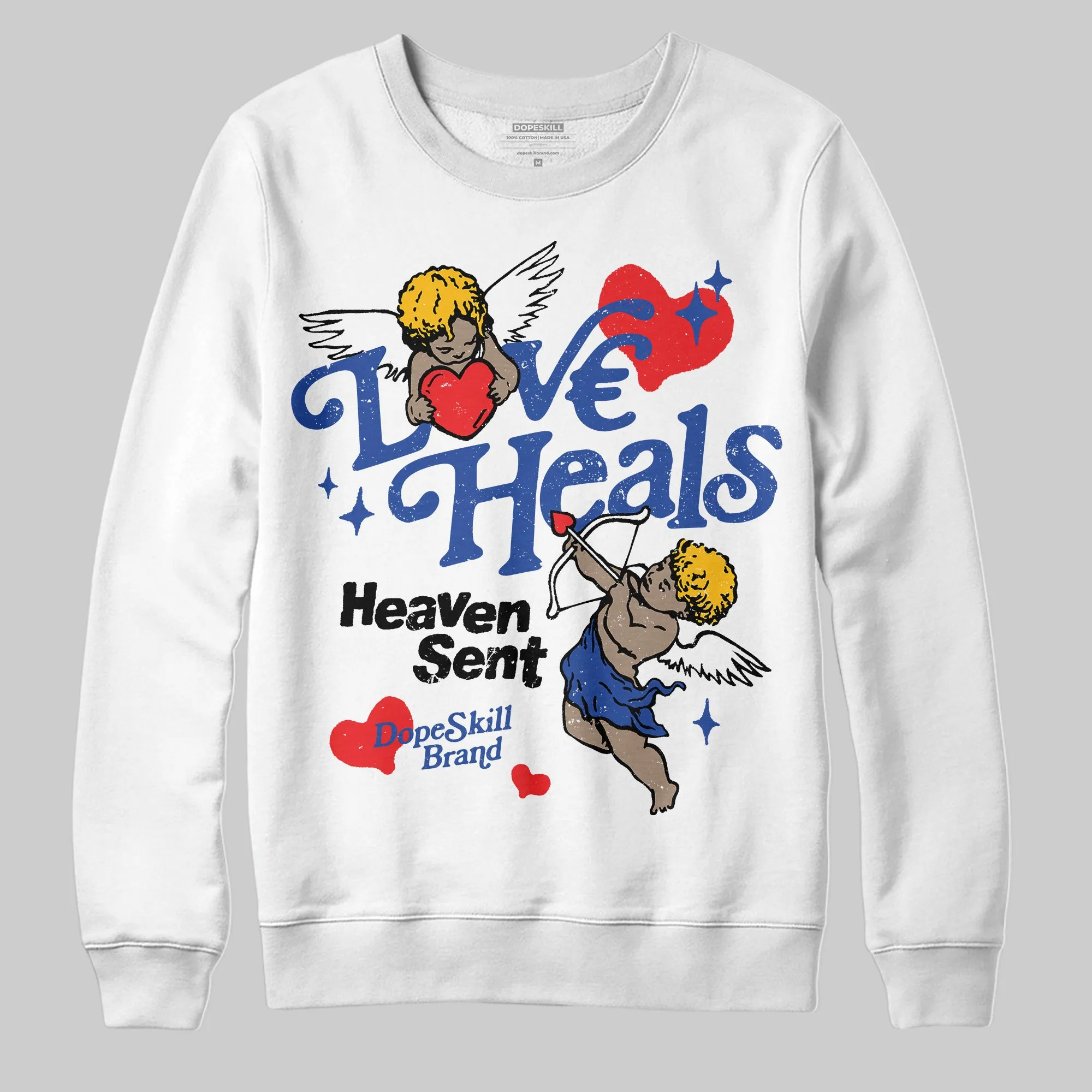 Royal Blue Collection DopeSkill Sweatshirt New Love Heals Graphic sold by DopeSkill