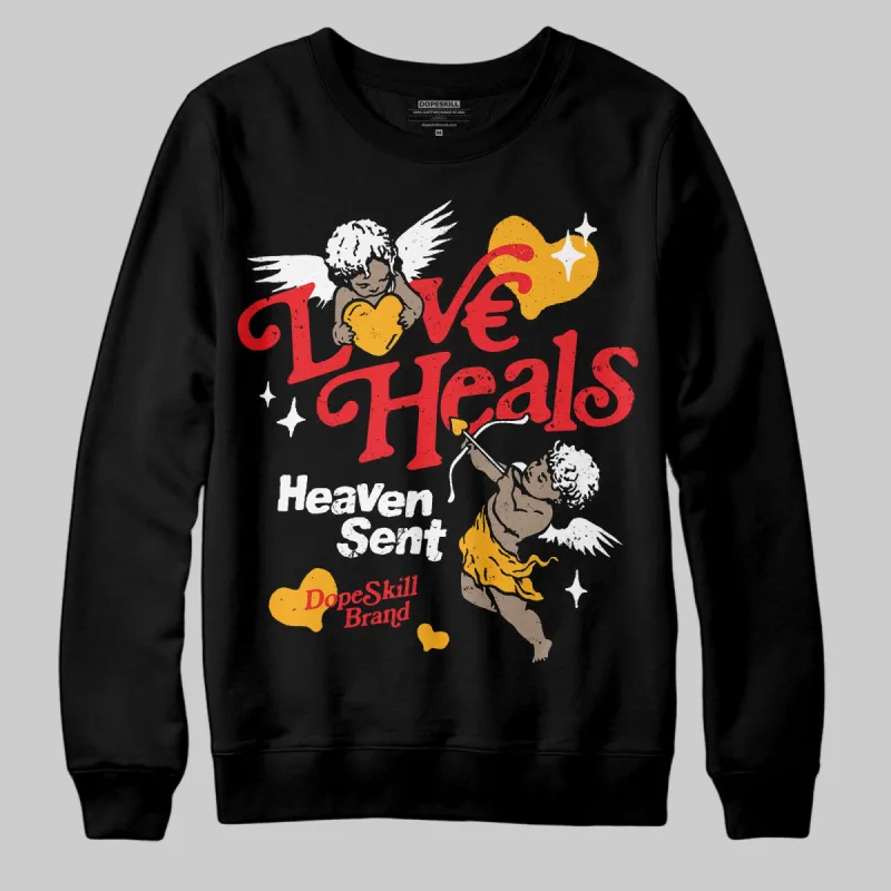 Red Collection DopeSkill Sweatshirt New Love Heals Graphic sold by DopeSkill