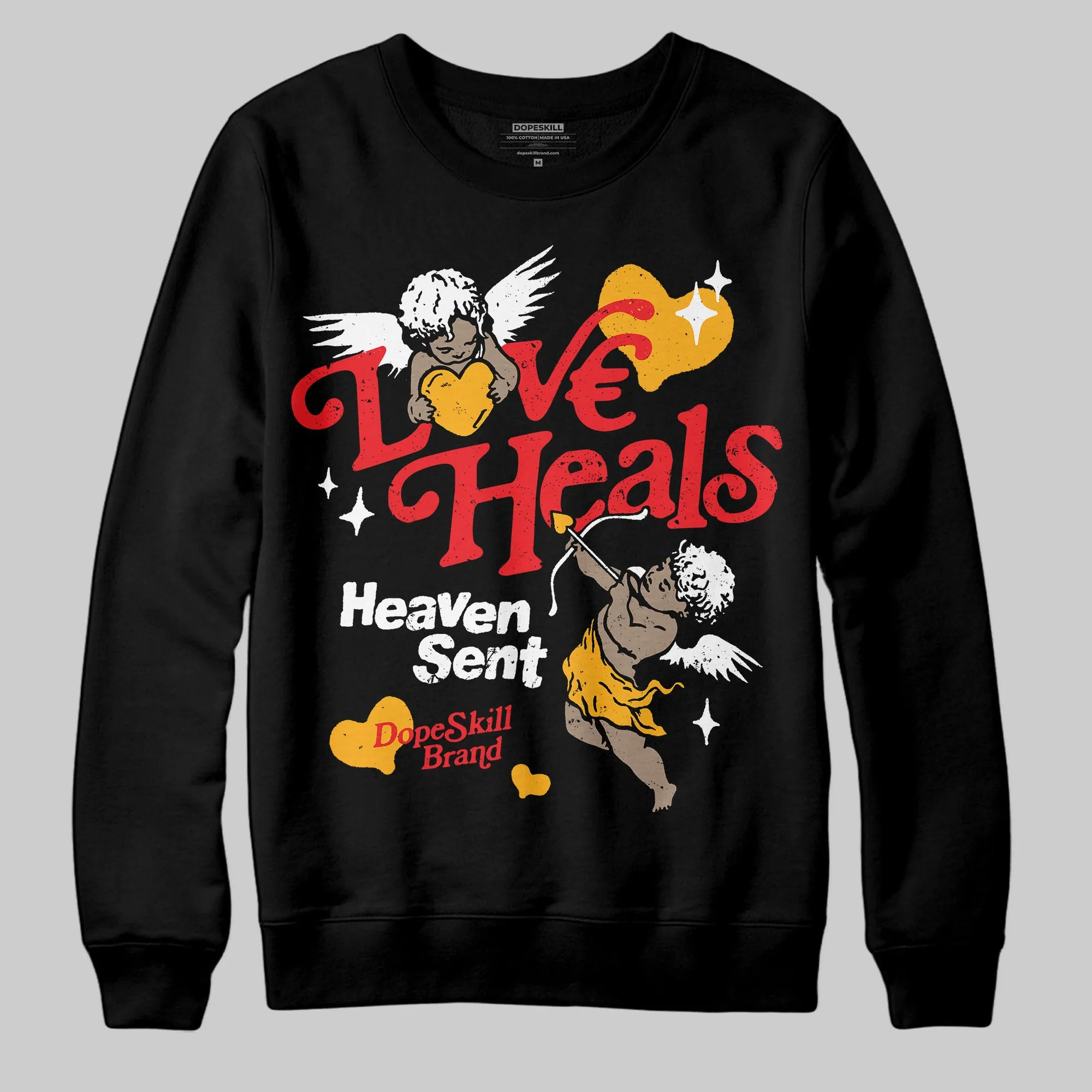 Red Collection DopeSkill Sweatshirt New Love Heals Graphic sold by DopeSkill