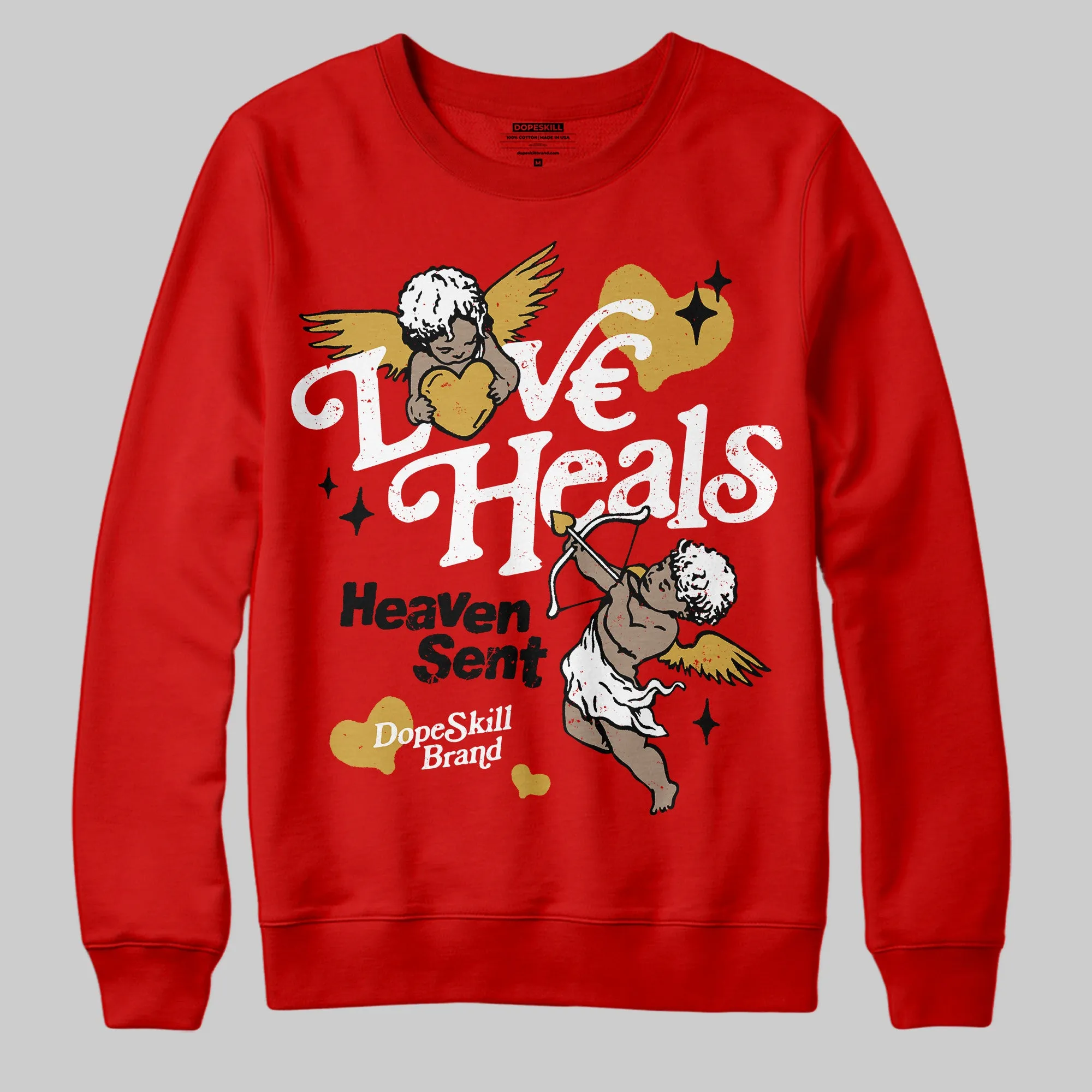 Red Collection DopeSkill Sweatshirt New Love Heals Graphic sold by DopeSkill product image thumbnail 3