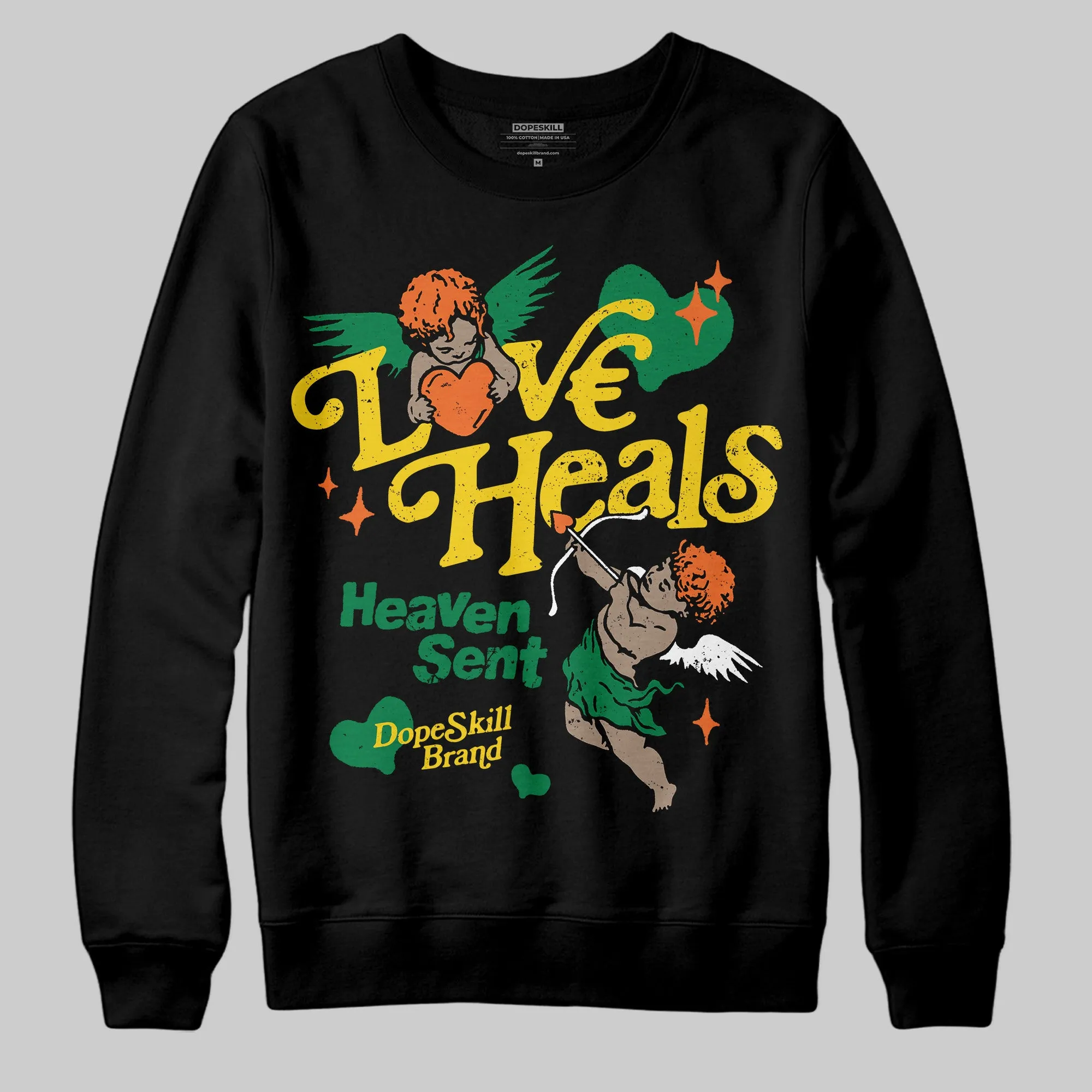 Green Collection DopeSkill Sweatshirt New Love Heals Graphic sold by DopeSkill product image thumbnail 2