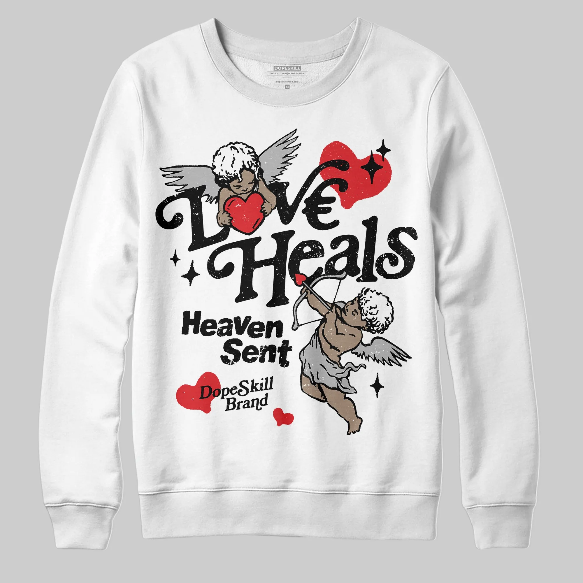 Black and White Collection DopeSkill Sweatshirt New Love Heals Graphic sold by DopeSkill product image thumbnail 2