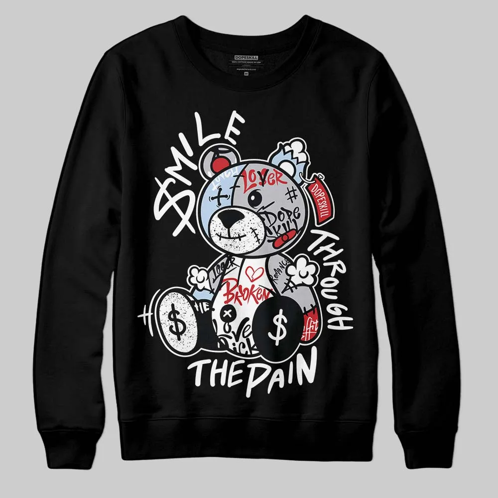 Black Metallic Reimagined 5s DopeSkill Sweatshirt Smile Through The Pain Graphic sold by DopeSkill