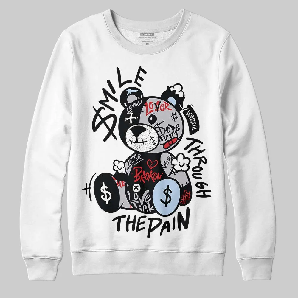 Black Metallic Reimagined 5s DopeSkill Sweatshirt Smile Through The Pain Graphic sold by DopeSkill product image thumbnail 2