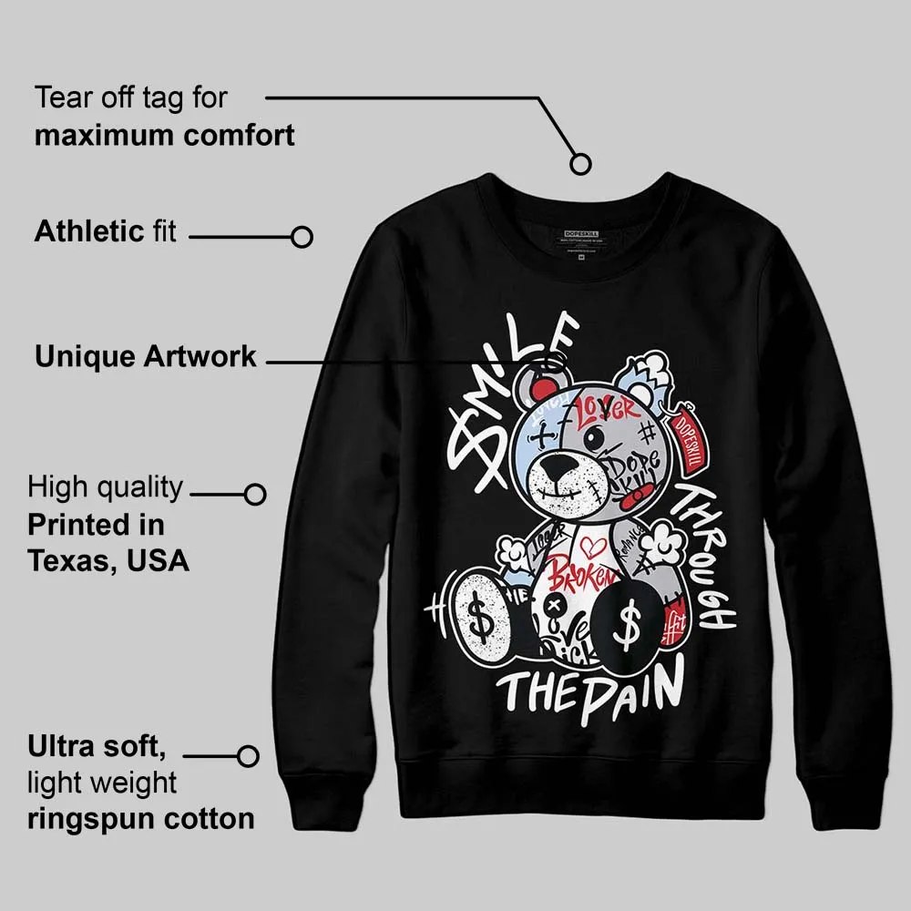 Black Metallic Reimagined 5s DopeSkill Sweatshirt Smile Through The Pain Graphic sold by DopeSkill product image thumbnail 3