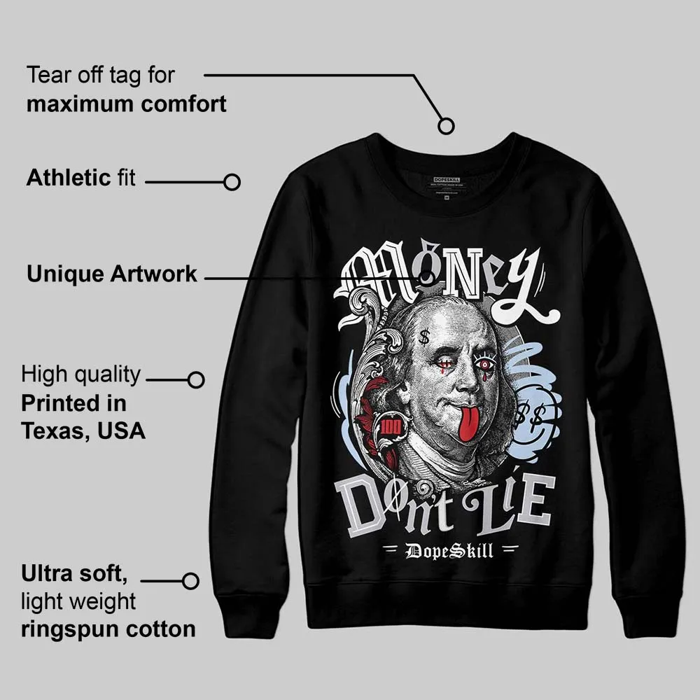 Black Metallic Reimagined 5s DopeSkill Sweatshirt Money Don't Lie Graphic sold by DopeSkill product image thumbnail 3