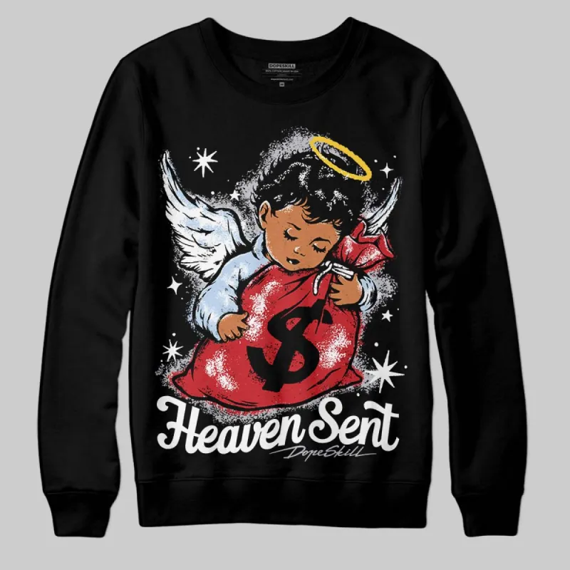 Black Metallic Reimagined 5s DopeSkill Sweatshirt Heaven Sent Graphic sold by DopeSkill