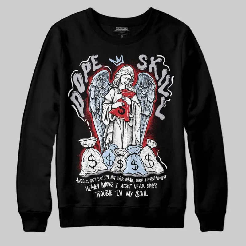 Black Metallic Reimagined 5s DopeSkill Sweatshirt Angels Graphic sold by DopeSkill