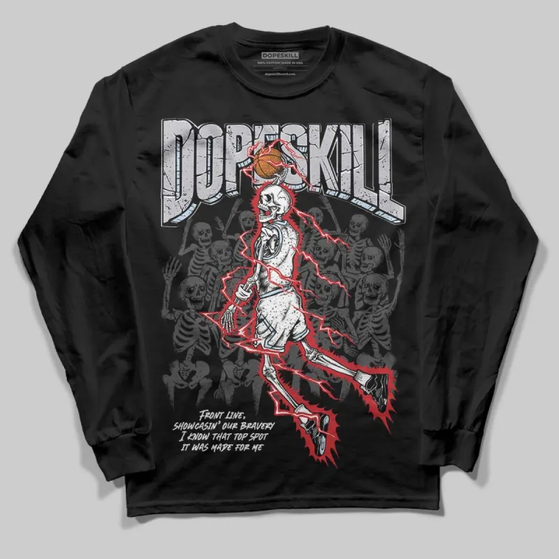 Black Metallic Reimagined 5s DopeSkill Long Sleeve T-Shirt Thunder Dunk Graphic sold by DopeSkill