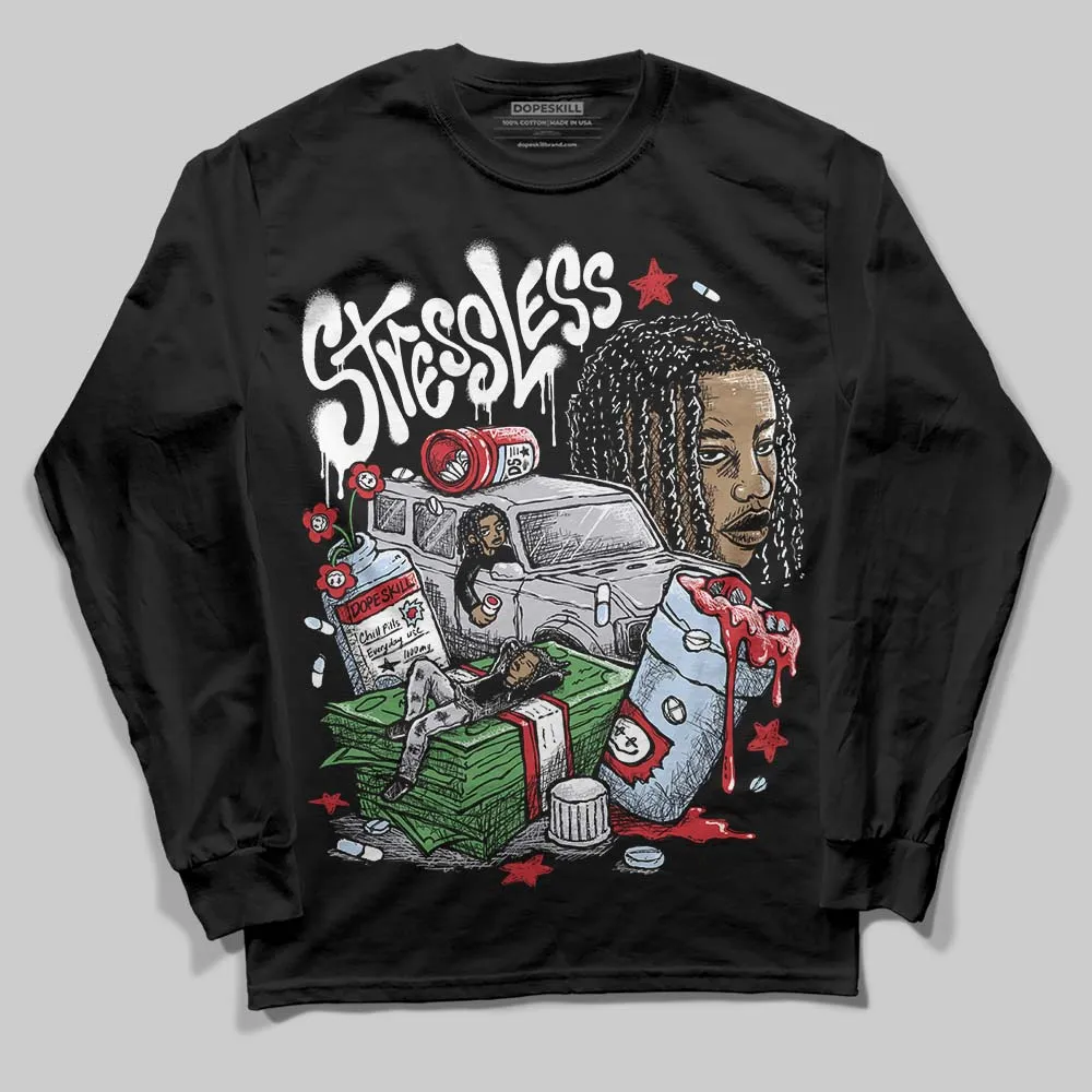 Black Metallic Reimagined 5s DopeSkill Long Sleeve T-Shirt Stressless Graphic sold by DopeSkill