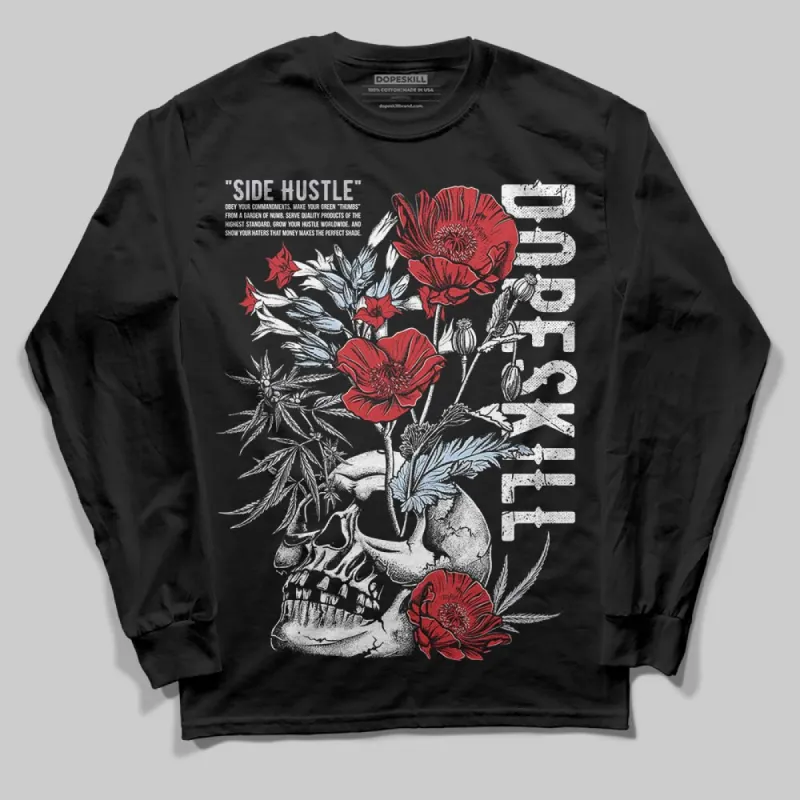 Black Metallic Reimagined 5s DopeSkill Long Sleeve T-Shirt Side Hustle Graphic sold by DopeSkill