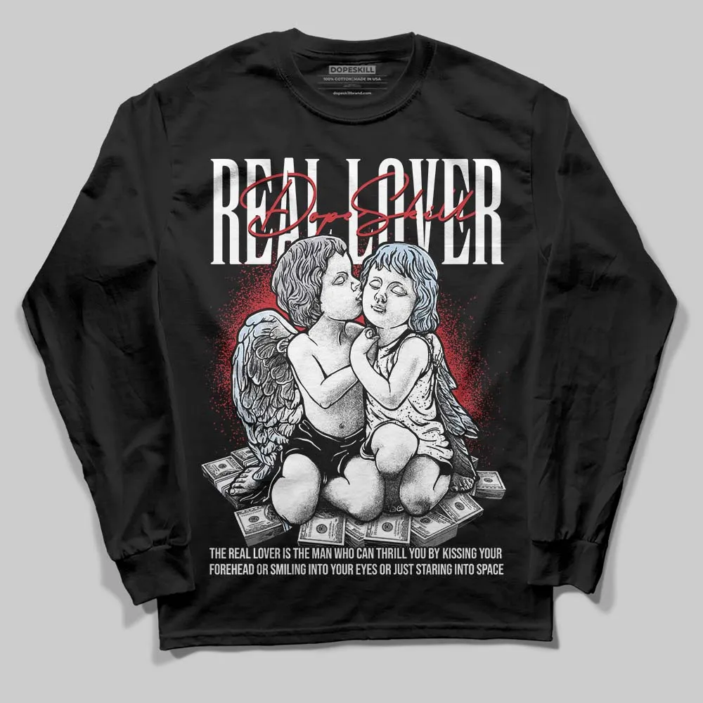 Black Metallic Reimagined 5s DopeSkill Long Sleeve T-Shirt Real Lover Graphic sold by DopeSkill