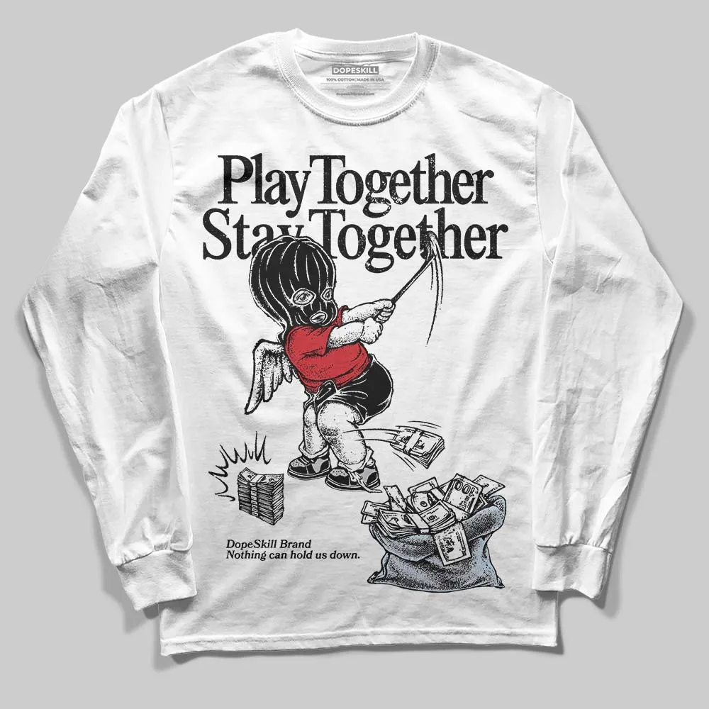 Black Metallic Reimagined 5s DopeSkill Long Sleeve T-Shirt Play together, Stay together Graphic sold by DopeSkill product image thumbnail 2