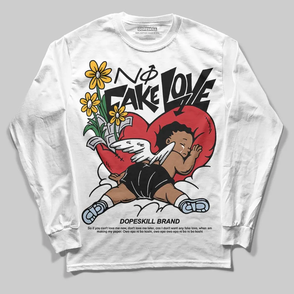 Black Metallic Reimagined 5s DopeSkill Long Sleeve T-Shirt No Fake Love Graphic sold by DopeSkill product image thumbnail 2