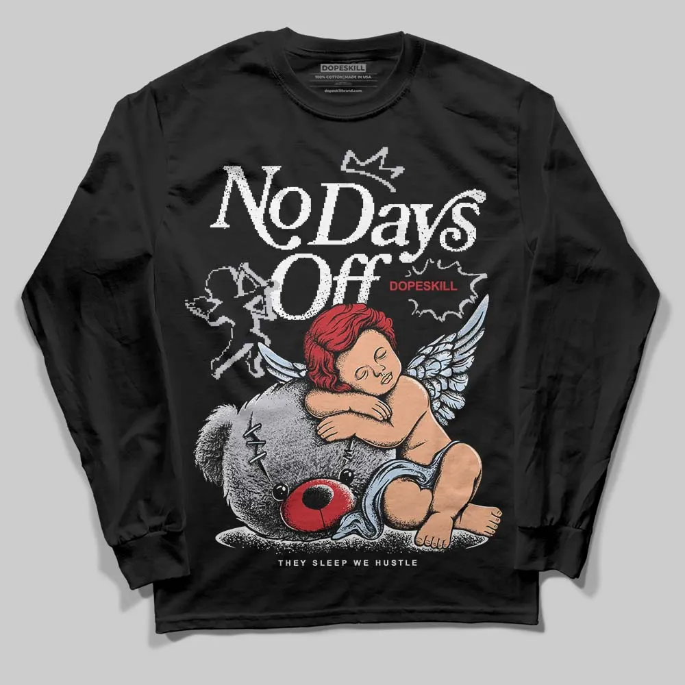 Black Metallic Reimagined 5s DopeSkill Long Sleeve T-Shirt New No Days Off Graphic sold by DopeSkill
