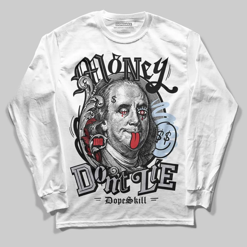 Black Metallic Reimagined 5s DopeSkill Long Sleeve T-Shirt Money Don't Lie Graphic sold by DopeSkill product image thumbnail 2