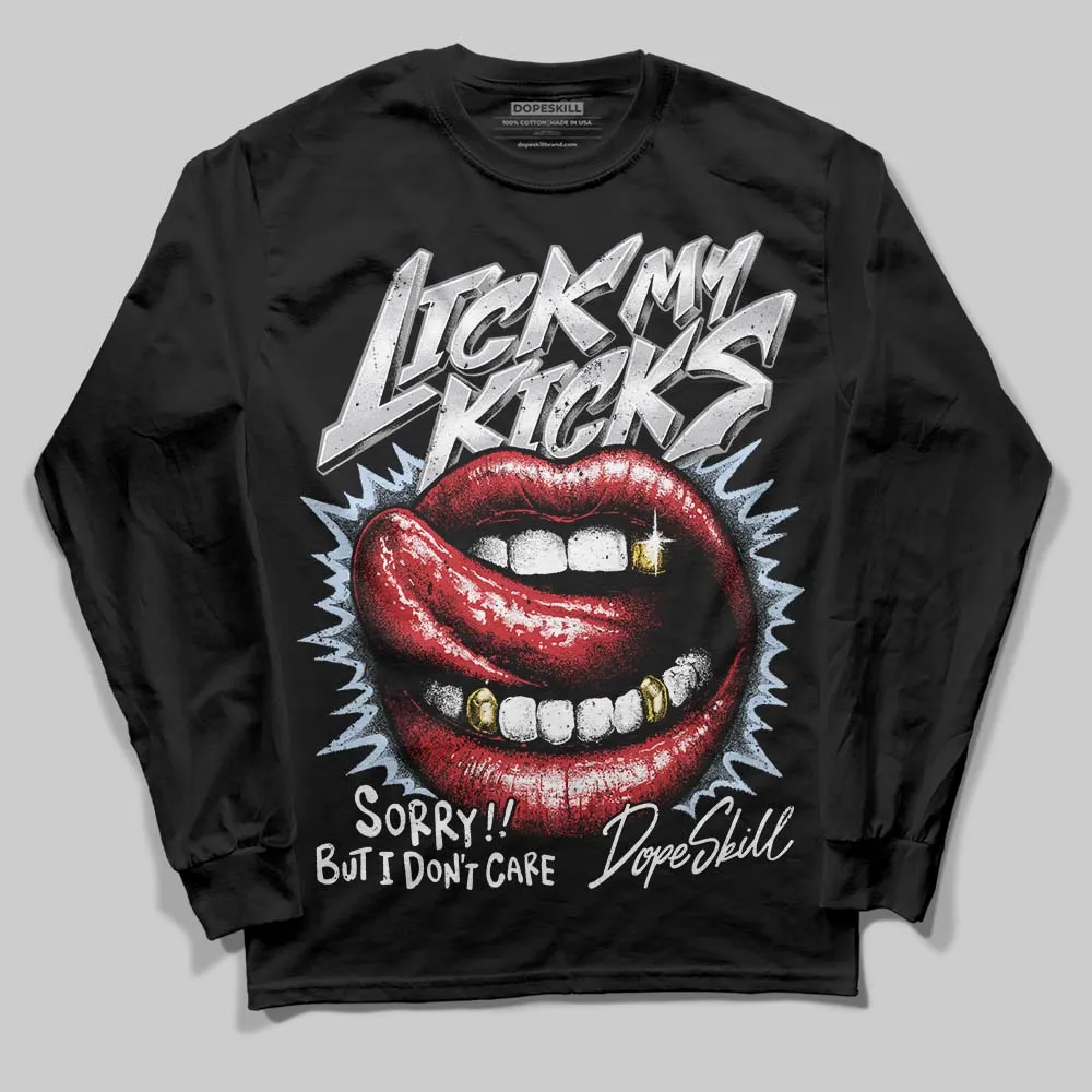 Black Metallic Reimagined 5s DopeSkill Long Sleeve T-Shirt Lick My Kicks Graphic sold by DopeSkill
