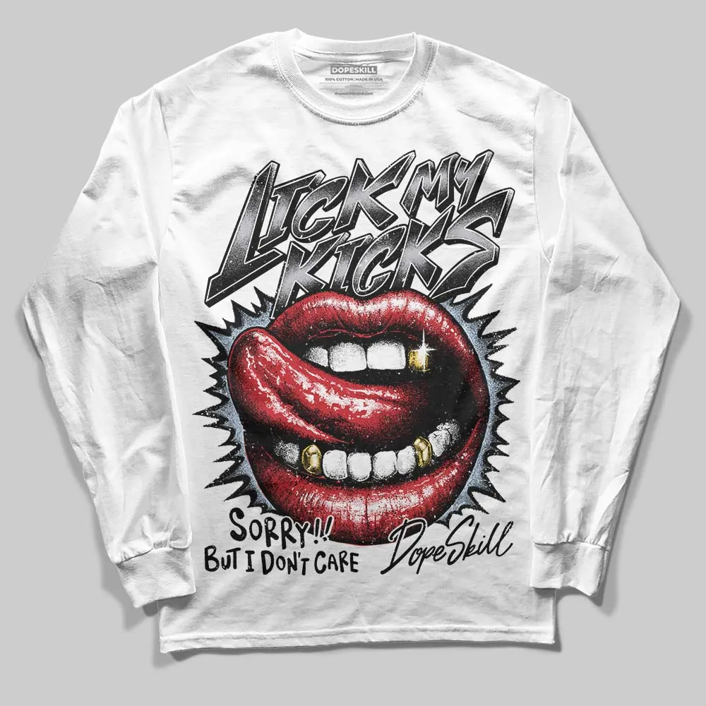 Black Metallic Reimagined 5s DopeSkill Long Sleeve T-Shirt Lick My Kicks Graphic sold by DopeSkill product image thumbnail 2