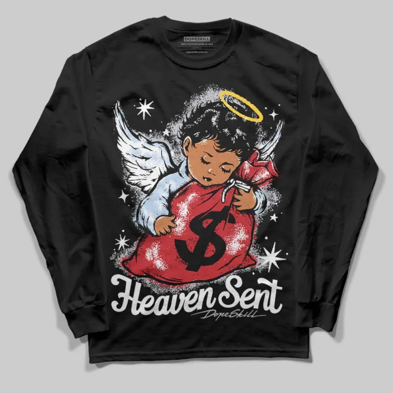 Black Metallic Reimagined 5s DopeSkill Long Sleeve T-Shirt Heaven Sent Graphic sold by DopeSkill