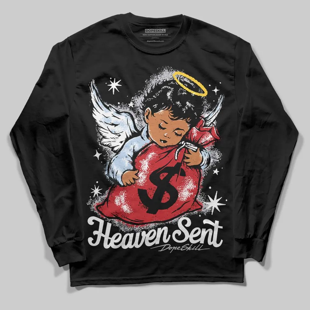 Black Metallic Reimagined 5s DopeSkill Long Sleeve T-Shirt Heaven Sent Graphic sold by DopeSkill