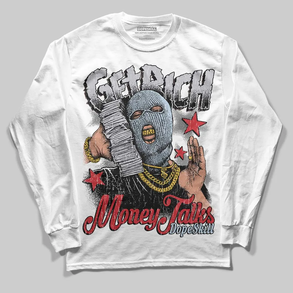 Black Metallic Reimagined 5s DopeSkill Long Sleeve T-Shirt Get Rich Graphic sold by DopeSkill product image thumbnail 2