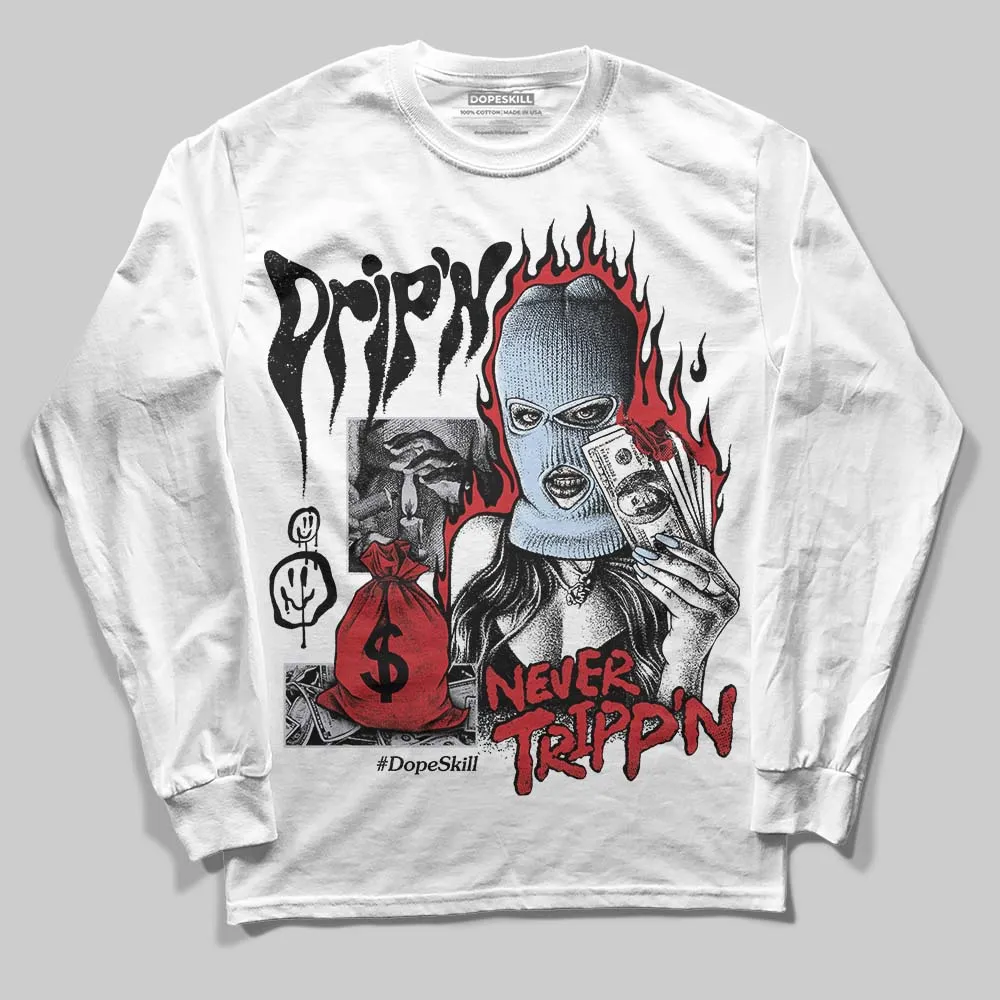 Black Metallic Reimagined 5s DopeSkill Long Sleeve T-Shirt Drip'n Never Tripp'n Graphic sold by DopeSkill product image thumbnail 2