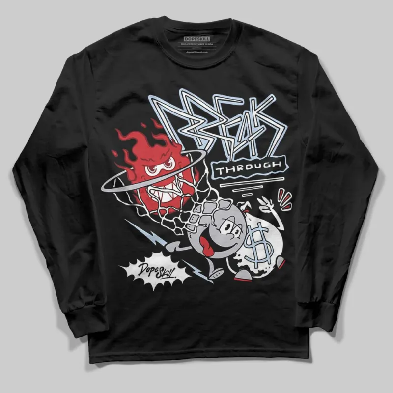 Black Metallic Reimagined 5s DopeSkill Long Sleeve T-Shirt Break Through Graphic sold by DopeSkill
