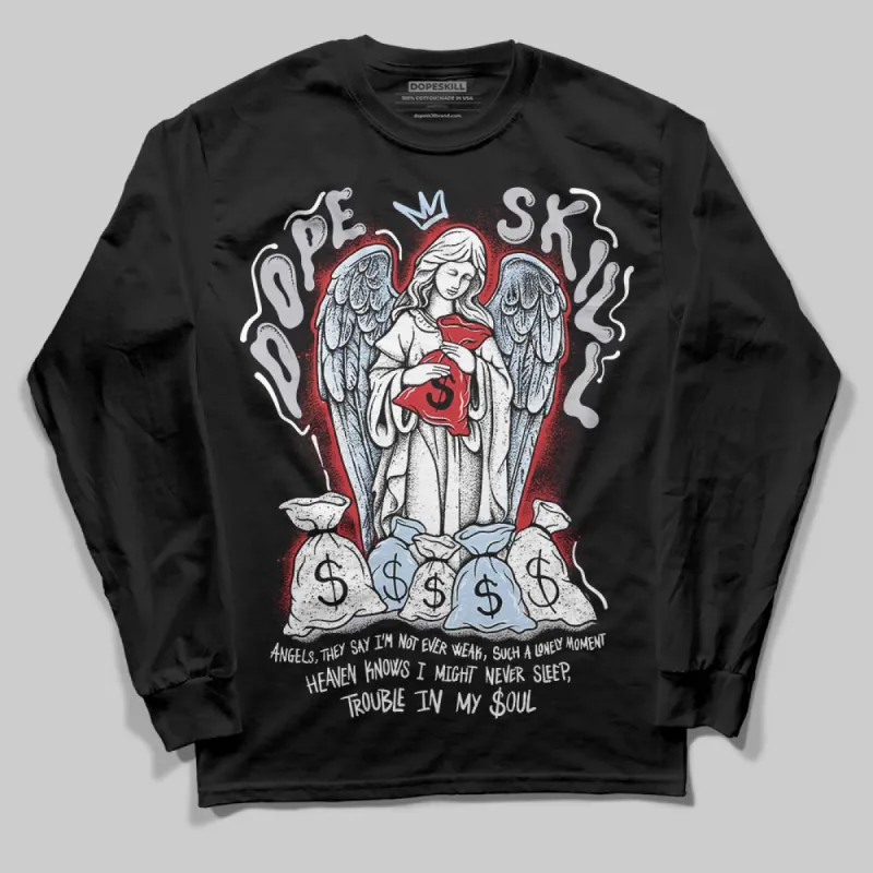Black Metallic Reimagined 5s DopeSkill Long Sleeve T-Shirt Angels Graphic sold by DopeSkill