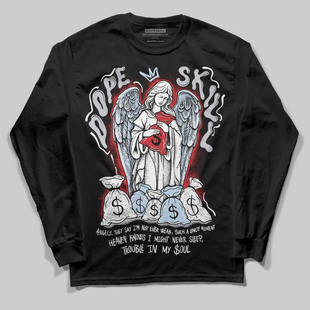 Black Metallic Reimagined 5s DopeSkill Long Sleeve T-Shirt Angels Graphic sold by DopeSkill