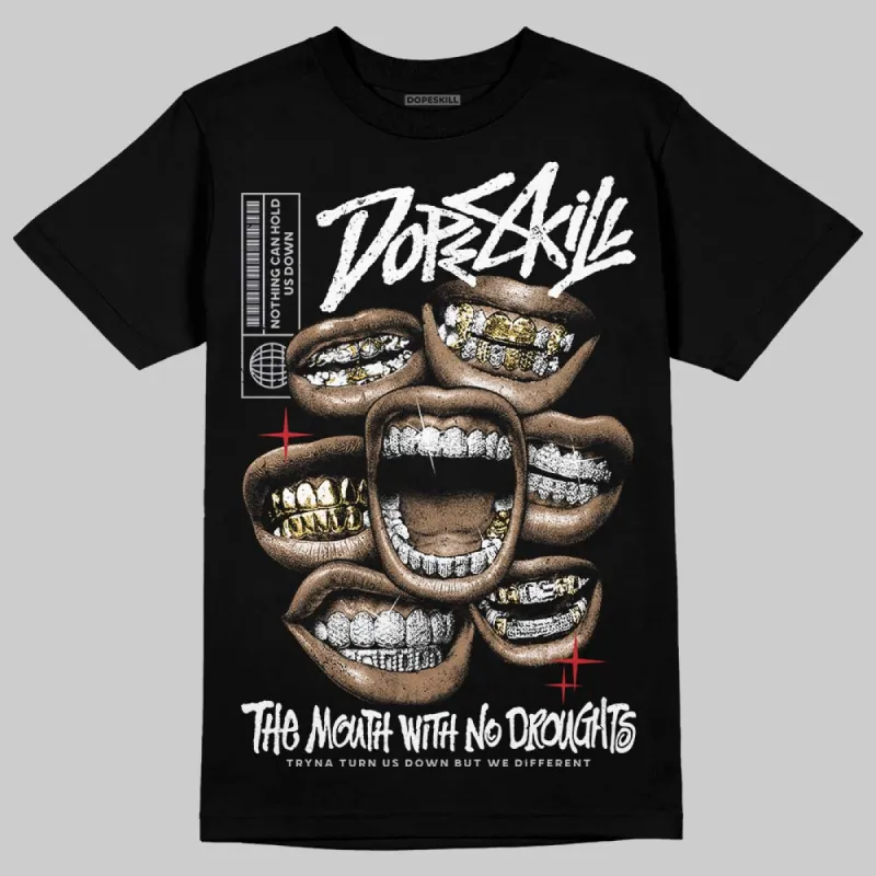 Black Metallic Reimagined 5s DopeSkill T-Shirt The Mouth With No Droughts Graphic sold by DopeSkill