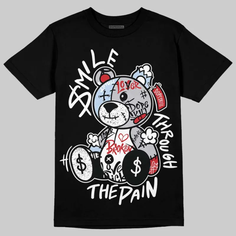 Black Metallic Reimagined 5s DopeSkill T-Shirt Smile Through The Pain Graphic sold by DopeSkill
