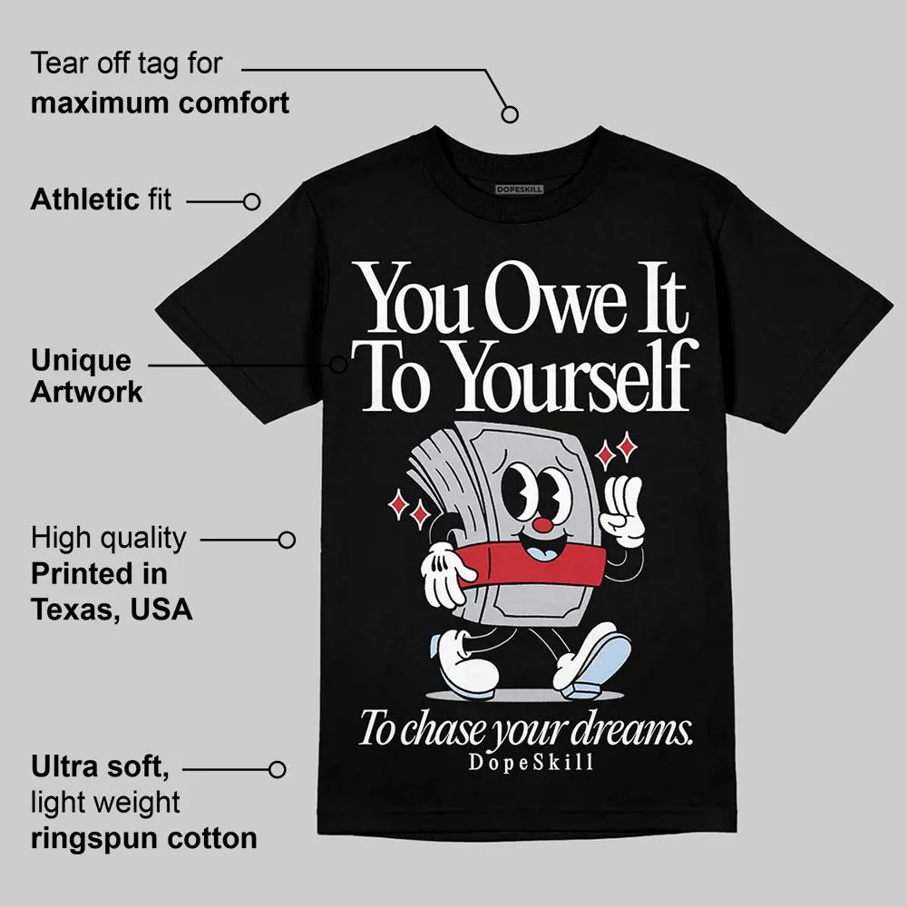 Black Metallic Reimagined 5s DopeSkill T-Shirt Owe It To Yourself Graphic sold by DopeSkill product image thumbnail 3