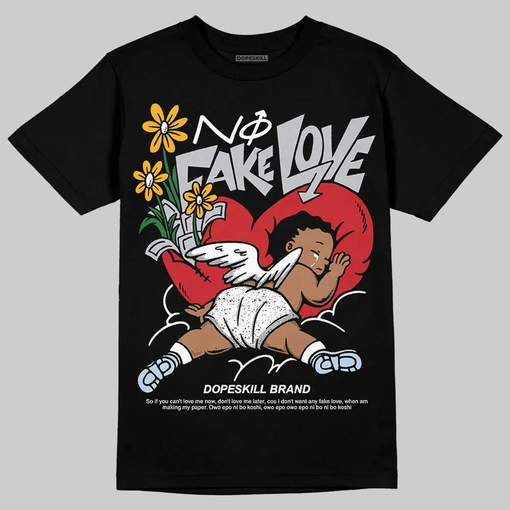 Black Metallic Reimagined 5s DopeSkill T-Shirt No Fake Love Graphic sold by DopeSkill
