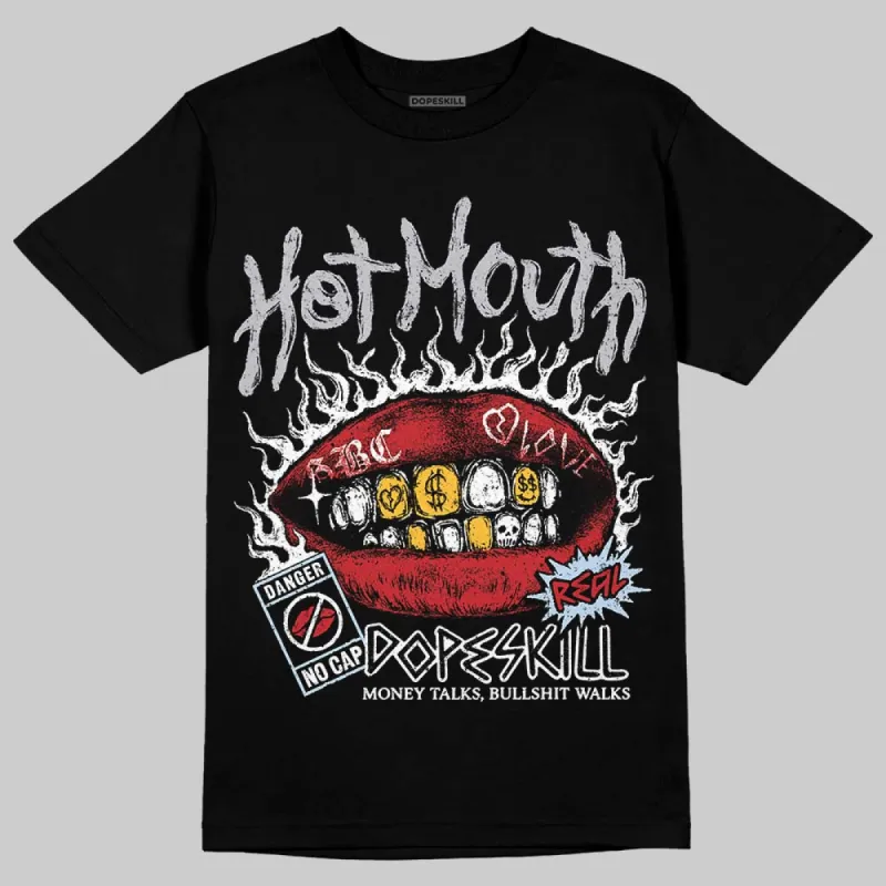 Black Metallic Reimagined 5s DopeSkill T-Shirt Hot Mouth Graphic sold by DopeSkill