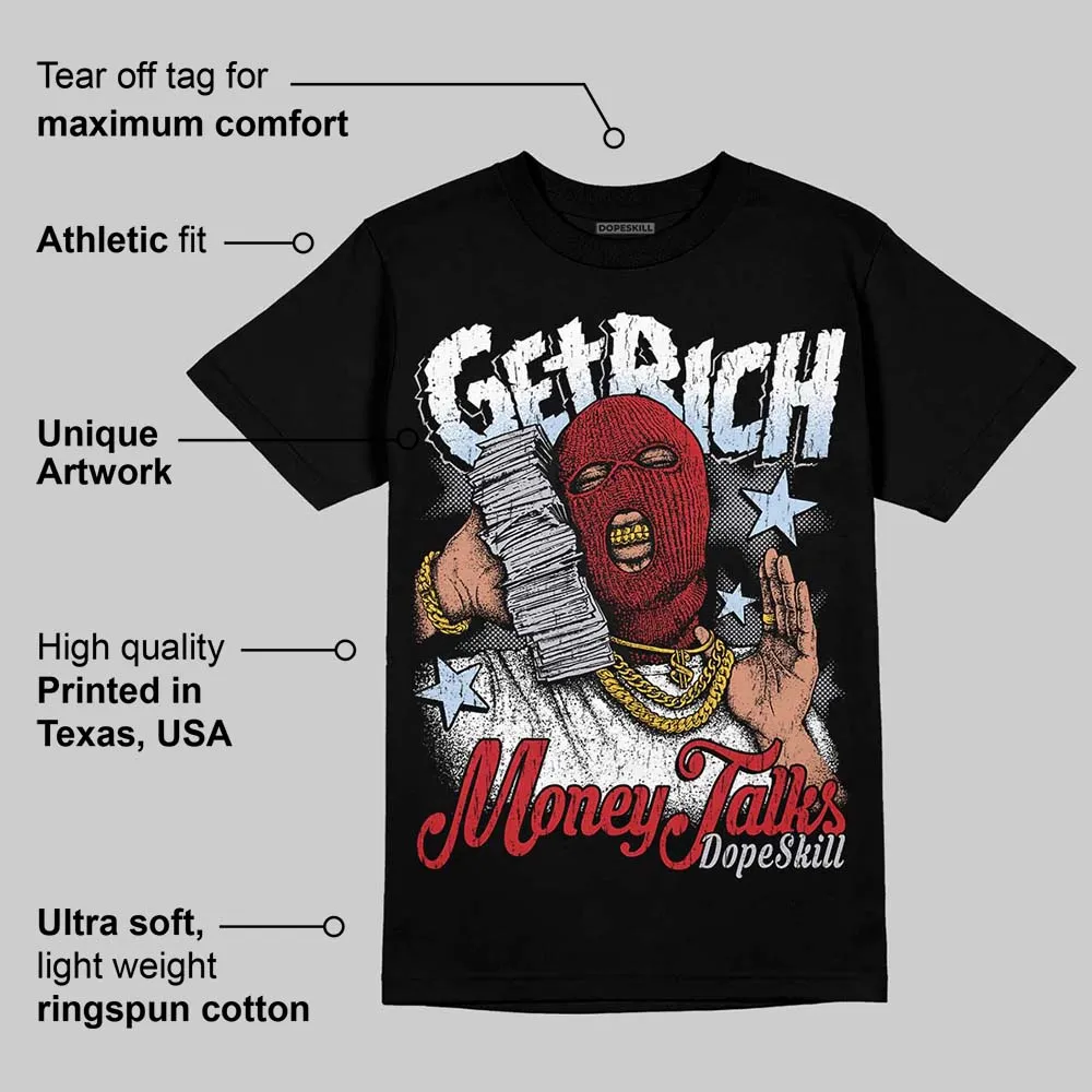Black Metallic Reimagined 5s DopeSkill T-Shirt Get Rich Graphic sold by DopeSkill product image thumbnail 3