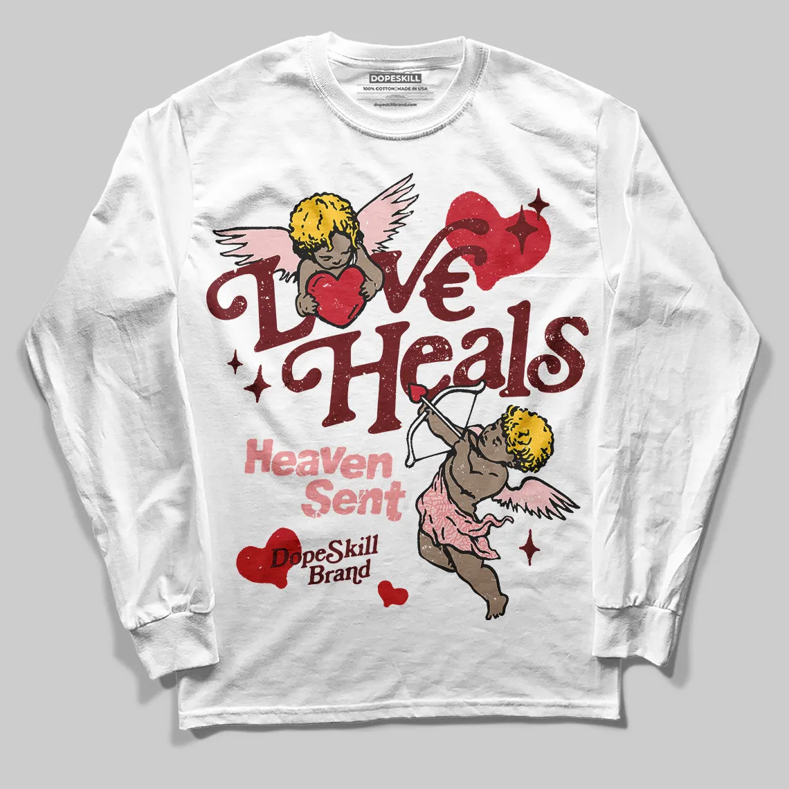 VALENTINE'S Day 3s DopeSkill Long Sleeve T-Shirt New Love Heals Graphic sold by DopeSkill