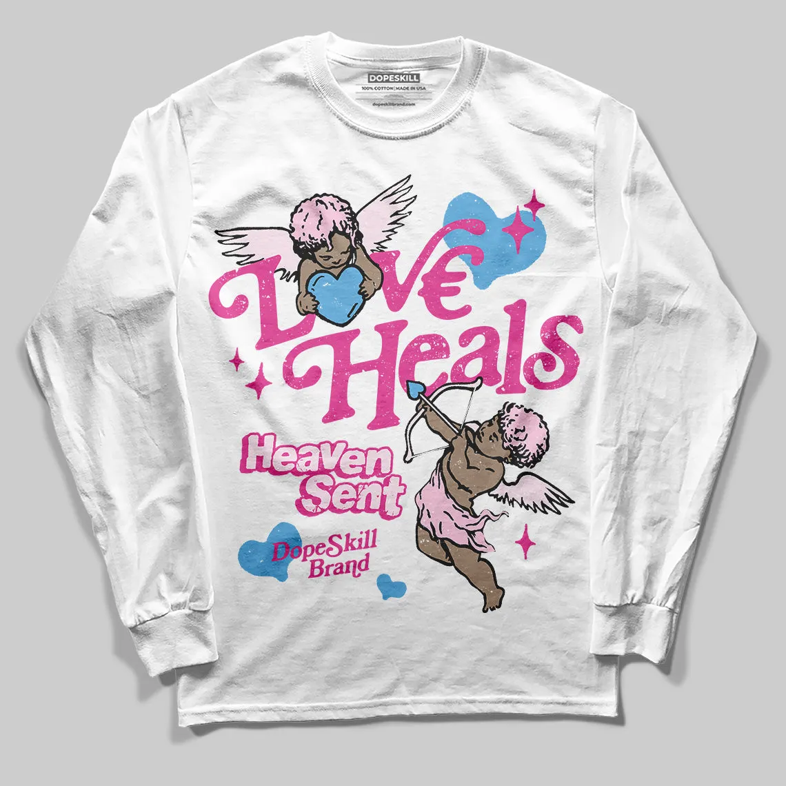 Triple Pink Dunk DopeSkill Long Sleeve T-Shirt New Love Heals Graphic sold by DopeSkill