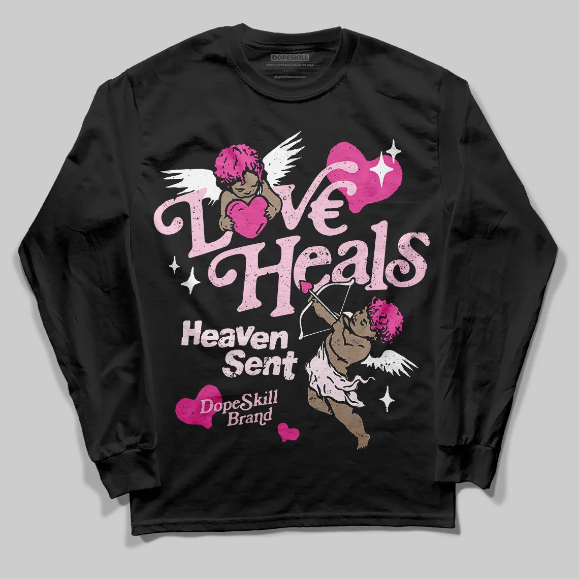 Triple Pink Dunk DopeSkill Long Sleeve T-Shirt New Love Heals Graphic sold by DopeSkill product image thumbnail 2