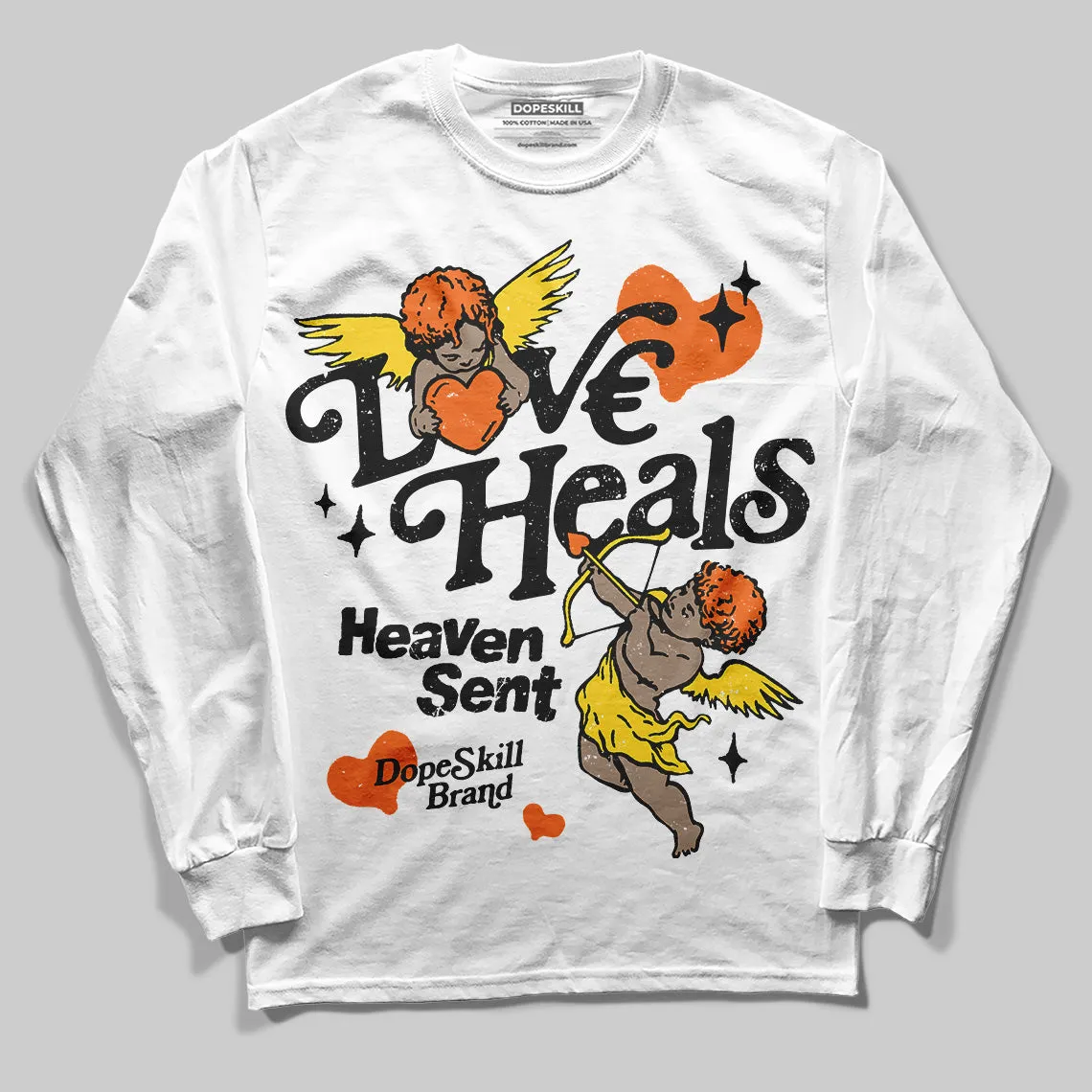 Black Tour Yellow AJ 4 Thunder DopeSkill Long Sleeve T-Shirt New Love Heals Graphic sold by DopeSkill product image thumbnail 2