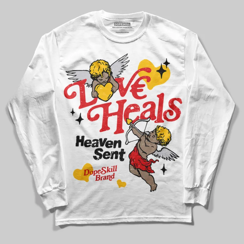 Red Cement 4s DopeSkill Long Sleeve T-Shirt New Love Heals Graphic sold by DopeSkill