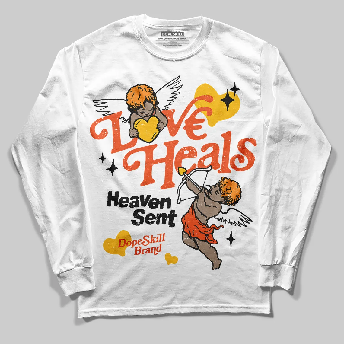 Orange Milk DopeSkill Long Sleeve T-Shirt New Love Heals Graphic sold by DopeSkill