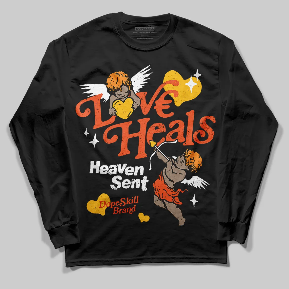 Orange Milk DopeSkill Long Sleeve T-Shirt New Love Heals Graphic sold by DopeSkill product image thumbnail 2