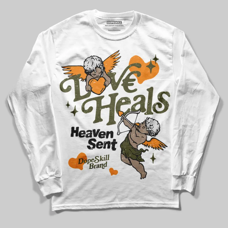Olive 5s DopeSkill Long Sleeve T-Shirt New Love Heals Graphic sold by DopeSkill
