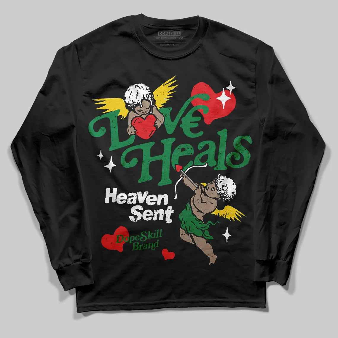 Lucky Green 5s DopeSkill Long Sleeve T-Shirt New Love Heals Graphic sold by DopeSkill product image thumbnail 2