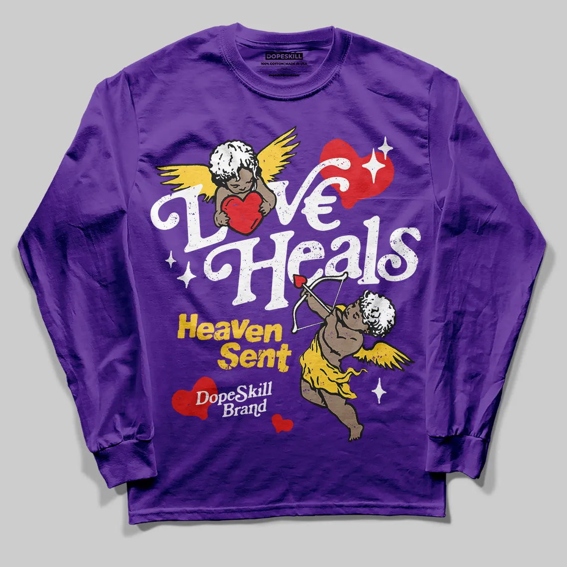 Field Purple 12s DopeSkill Long Sleeve T-Shirt New Love Heals Graphic sold by DopeSkill product image thumbnail 3