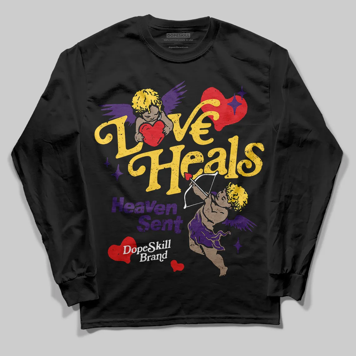Field Purple 12s DopeSkill Long Sleeve T-Shirt New Love Heals Graphic sold by DopeSkill product image thumbnail 2
