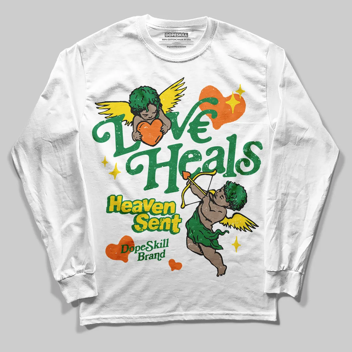 Dunk Reverse Brazil DopeSkill Long Sleeve T-Shirt New Love Heals Graphic sold by DopeSkill