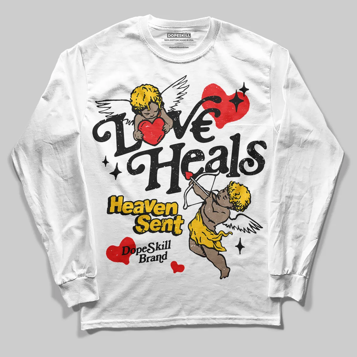 Yellow Collection DopeSkill Long Sleeve T-Shirt New Love Heals Graphic sold by DopeSkill product image thumbnail 2