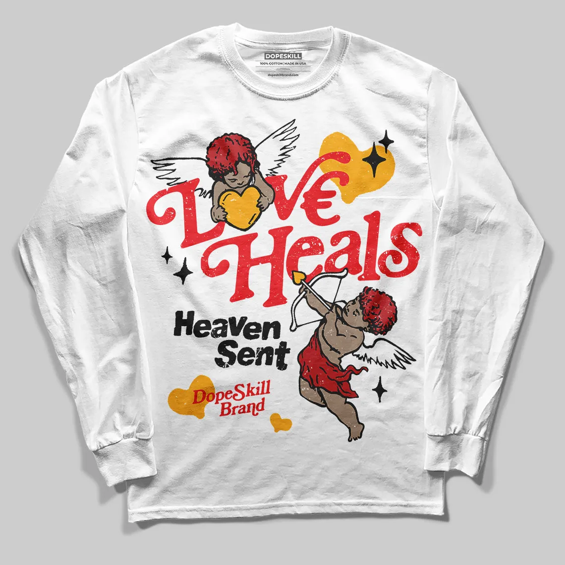 Red Collection DopeSkill Long Sleeve T-Shirt New Love Heals Graphic sold by DopeSkill product image thumbnail 2