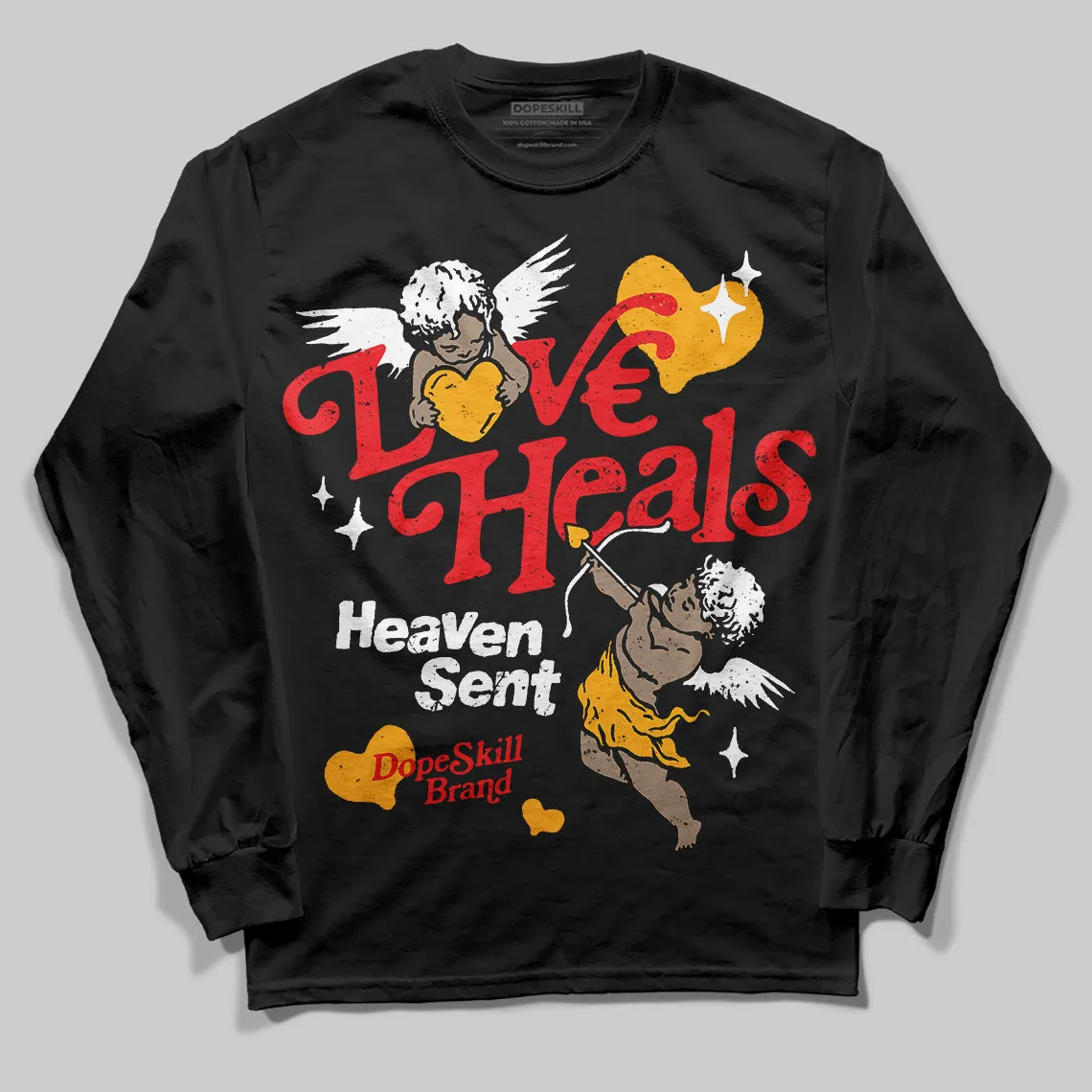 Red Collection DopeSkill Long Sleeve T-Shirt New Love Heals Graphic sold by DopeSkill